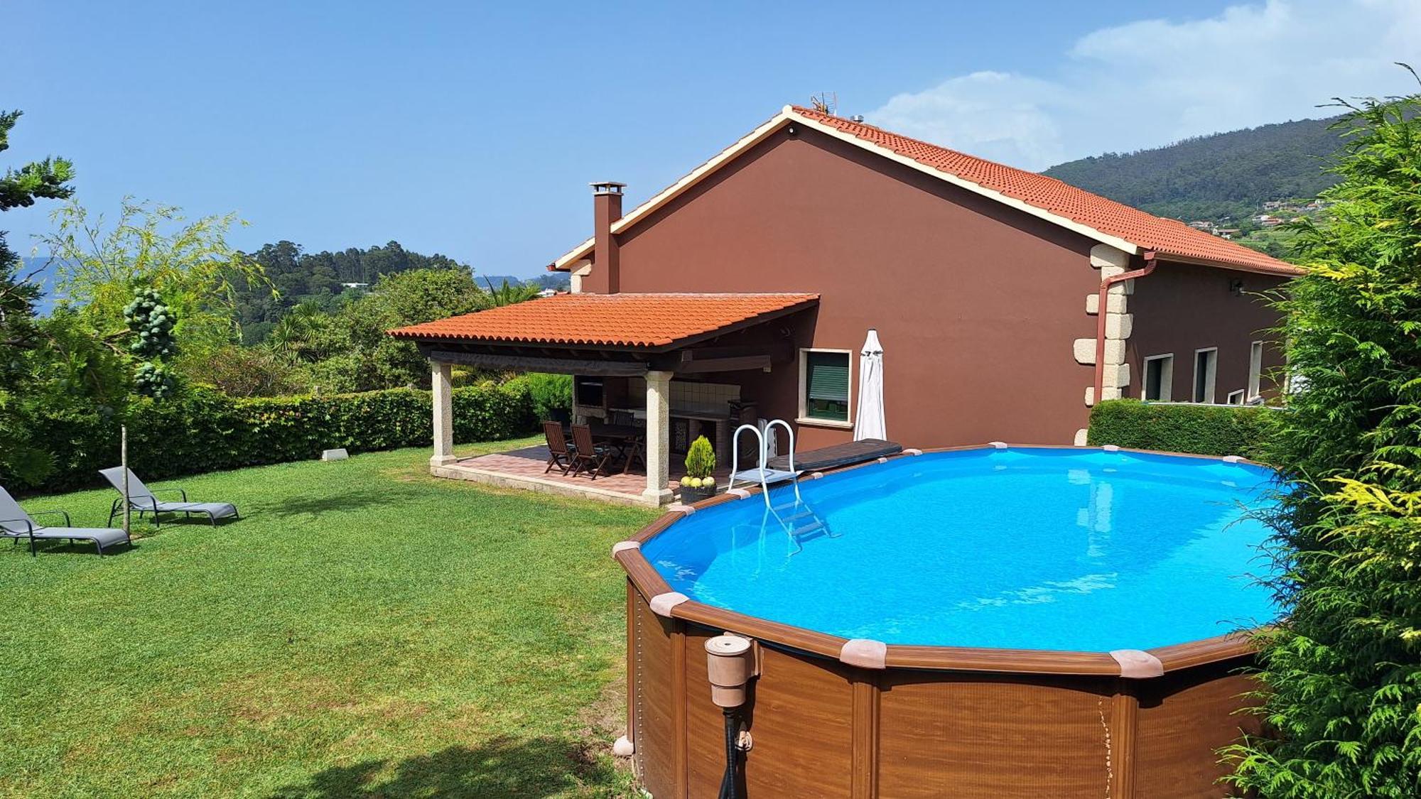 Chalet Rural 400 M Playa Piscina Barbacoa Chimenea 布埃乌 外观 照片